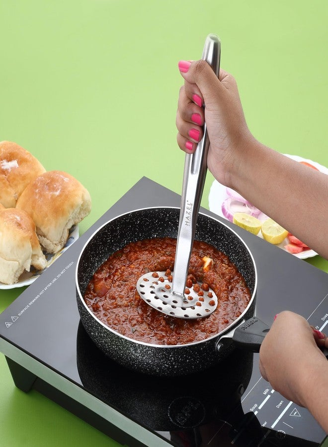 هايزل هراسة باف باجي من الفولاذ المقاوم للصدأ من هازل | هراسة بطاطس دائرية للبطاطس، باف باجي، الخضراوات، وعصر الطعام - Image 2